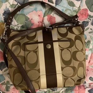 Coach Bag with Varsity Stripe